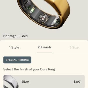 Oura Gold Smart Ring // NEW without tags, box or charger
